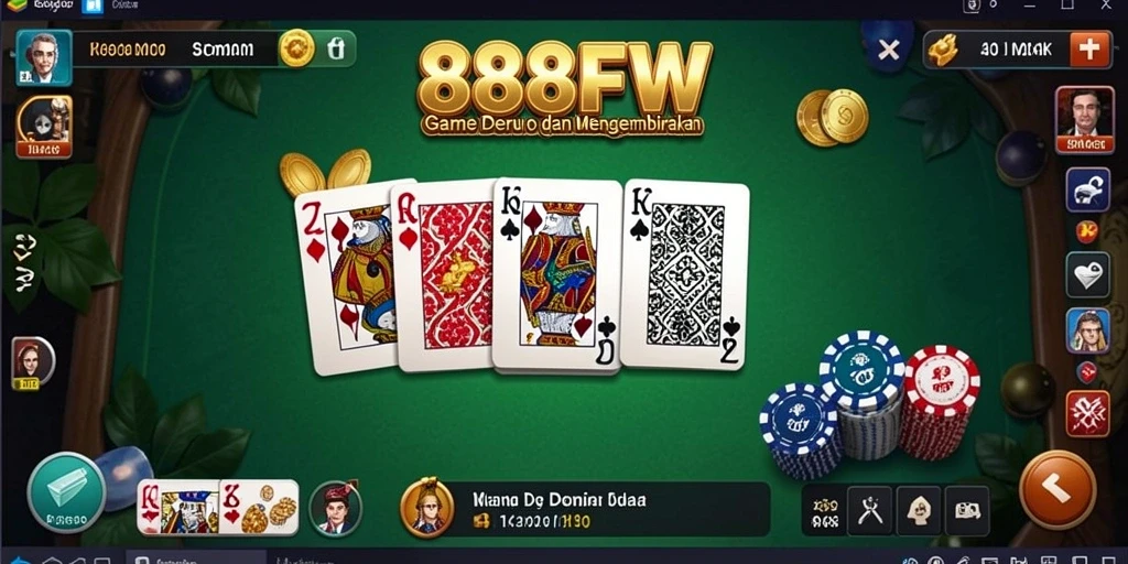 Tampilan gameplay seru dari 888FW yang menampilkan aksi Domino.