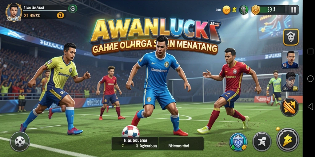 Screenshot gameplay <strong>AWANLUCK</strong> yang menampilkan aksi seru olahraga.