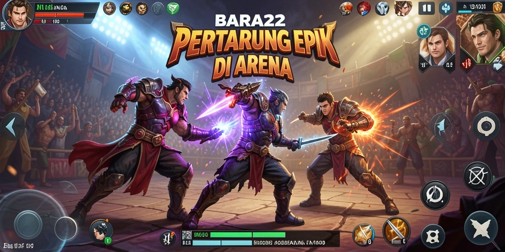 Tampilan gameplay seru dan mendebarkan dalam BARA22.