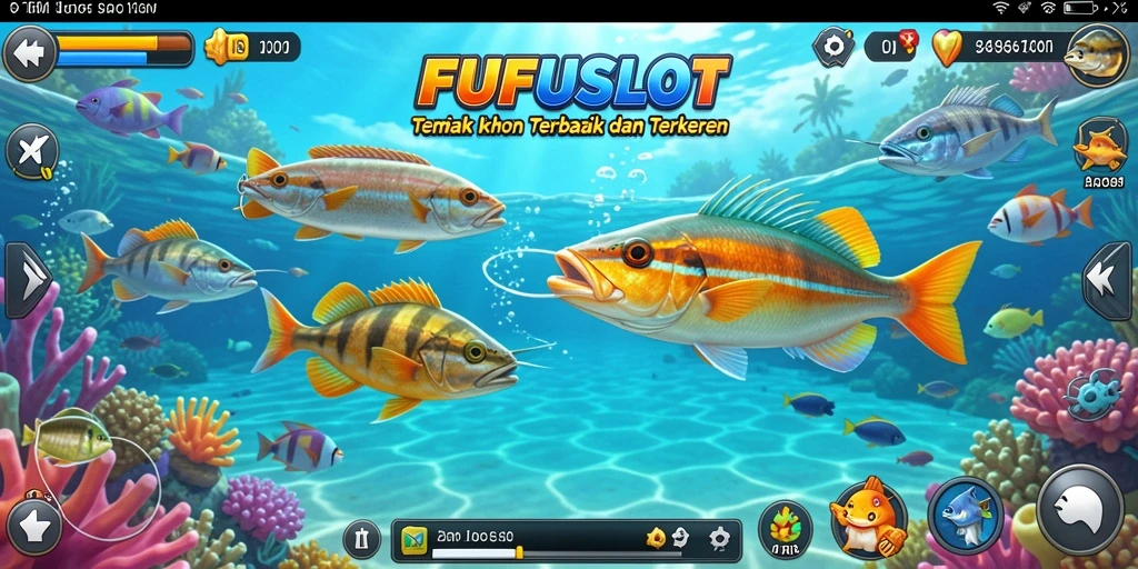 Gameplay seru dari FUFUSLOT menembak ikan dengan berbagai senjata.