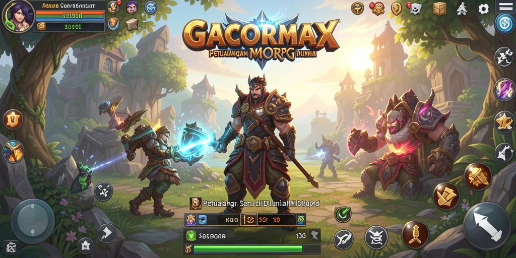 Tampilan gameplay seru di dunia fantasi GACORMAX.