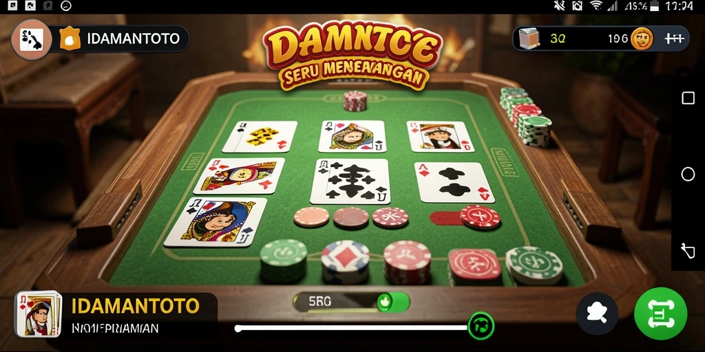 Screenshot gameplay IDAMANTOTO yang menampilkan keseruan bermain Gaple.