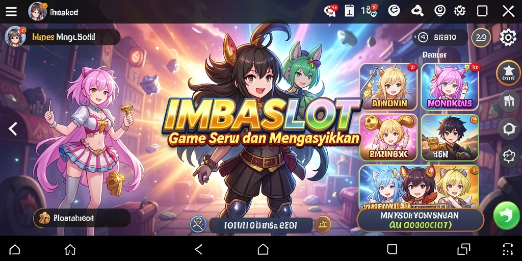 Tampilan gameplay yang menarik dan karakter anime yang ikonik.