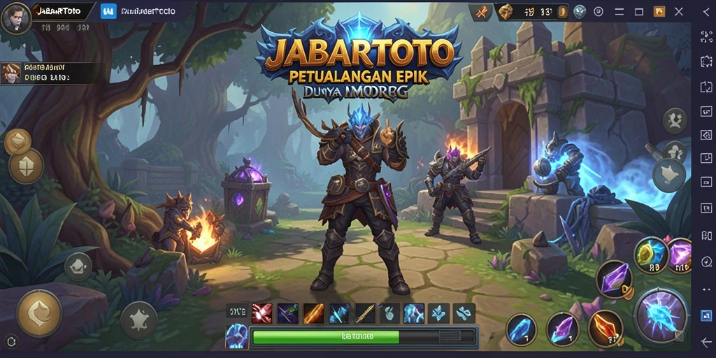 Screenshot gameplay JABARTOTO yang menampilkan aksi pertarungan epik.