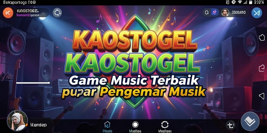 Tangkapan layar utama KAOSTOGEL menampilkan pengalaman bermain musik yang seru.