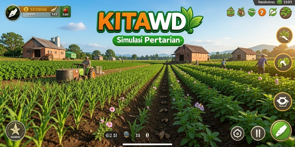 Tampilan gameplay KITAWD yang menarik dan berwarna-warni.