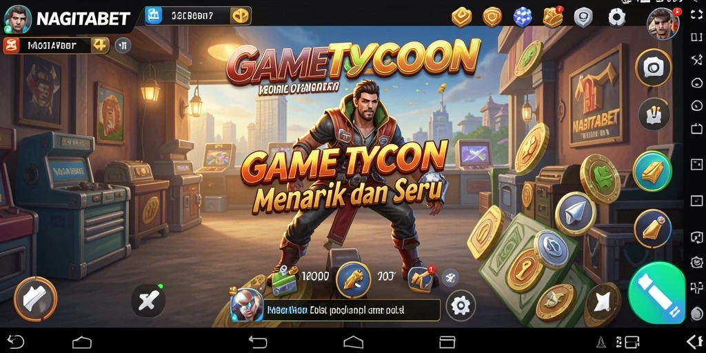 Screenshot NAGITABET menunjukkan tampilan gameplay Tycoon yang seru dan dinamis.