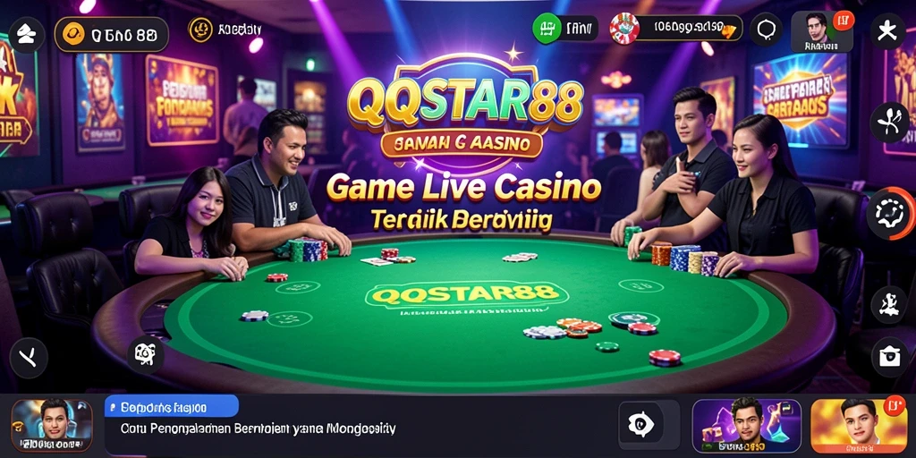 Screenshot gameplay Live Casino yang memukau dari QQSTAR88.
