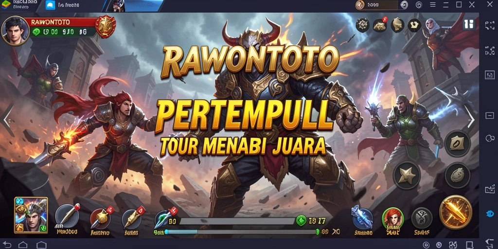 Gameplay seru di RAWONTOTO dengan pertempuran menegangkan.