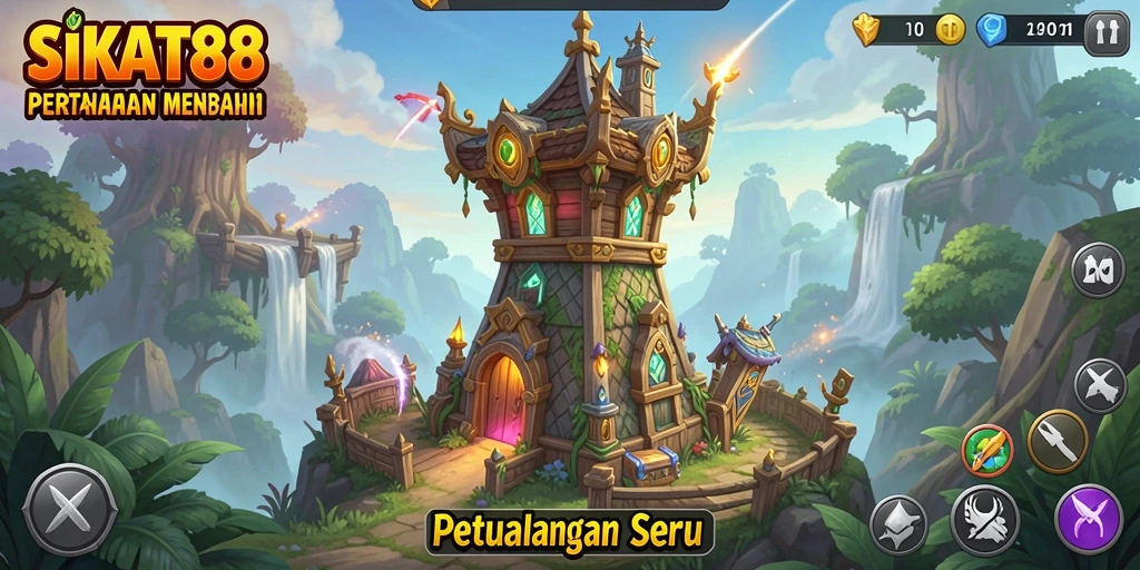 Gameplay SIKAT88 yang seru dan menantang dalam Tower Defense.