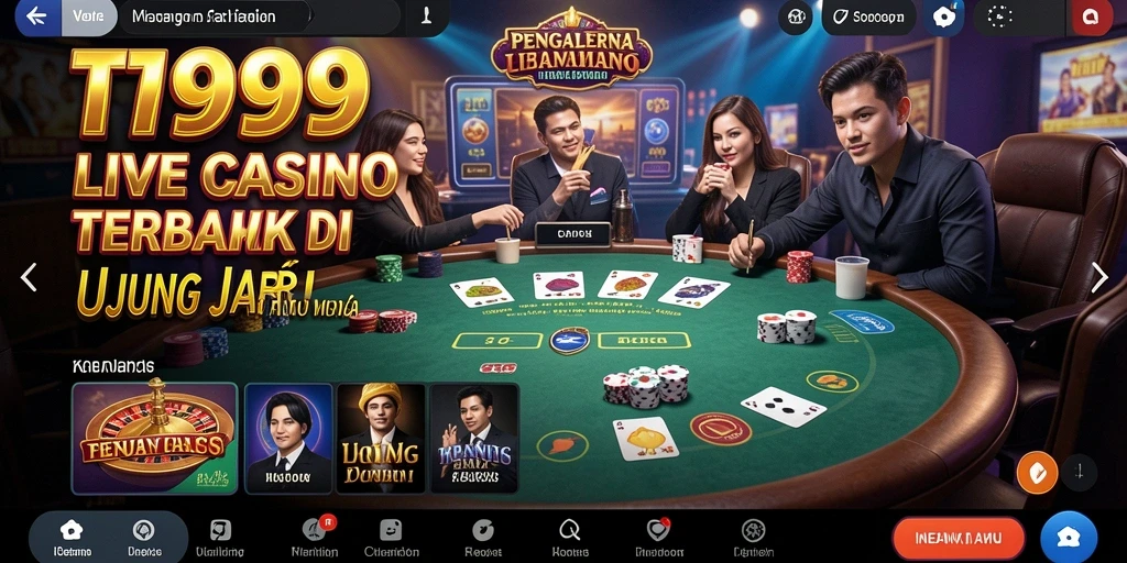 Tampilan gameplay T9999 yang mendebarkan di dunia Live Casino.