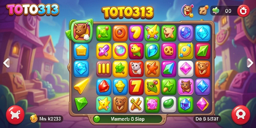 Gameplay seru TOTO313 dalam kategori Match-3.
