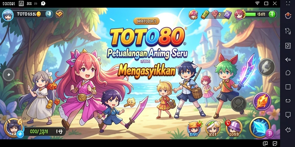 Screenshot gameplay TOTO80 menunjukkan karakter anime dalam aksi yang menegangkan.