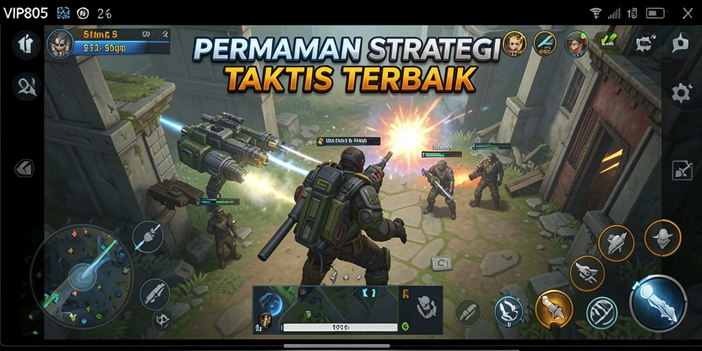 Tangkapan layar gameplay VIP805 menunjukkan strategi yang intens dan grafis yang memukau.
